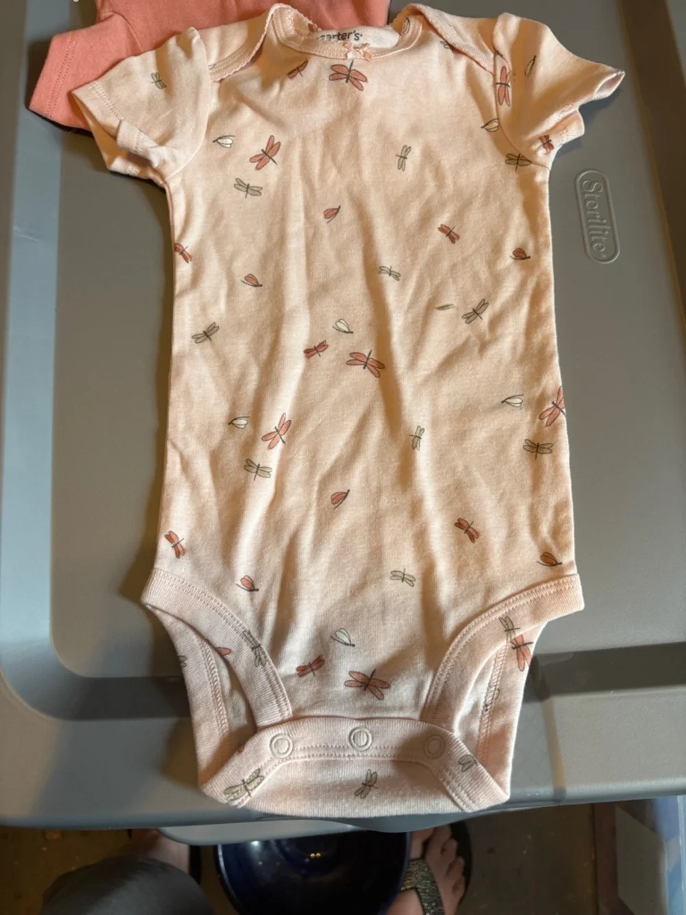 Carter's Coral 'Smiles and Sunshine' Baby One-Piece Bodysuit